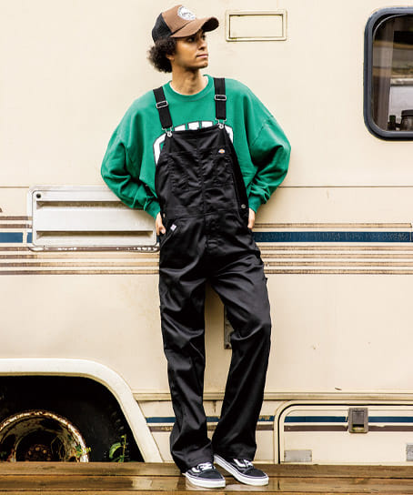 TOGA × Dickies ブラック オーバーオール・ユニセックス TOGA