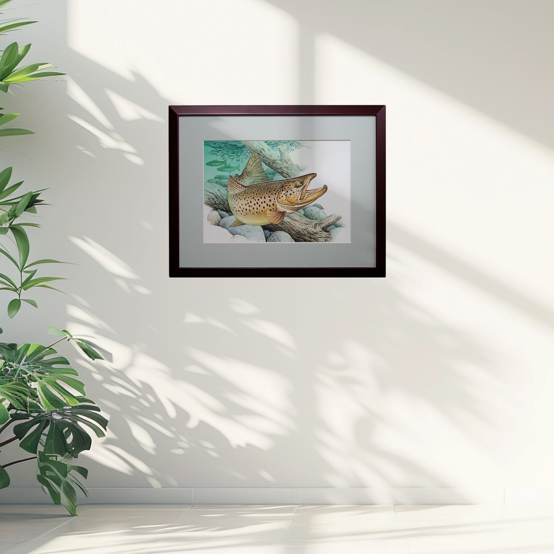 中禅寺湖「ブラウントラウト」原画 – Susumu Uchida