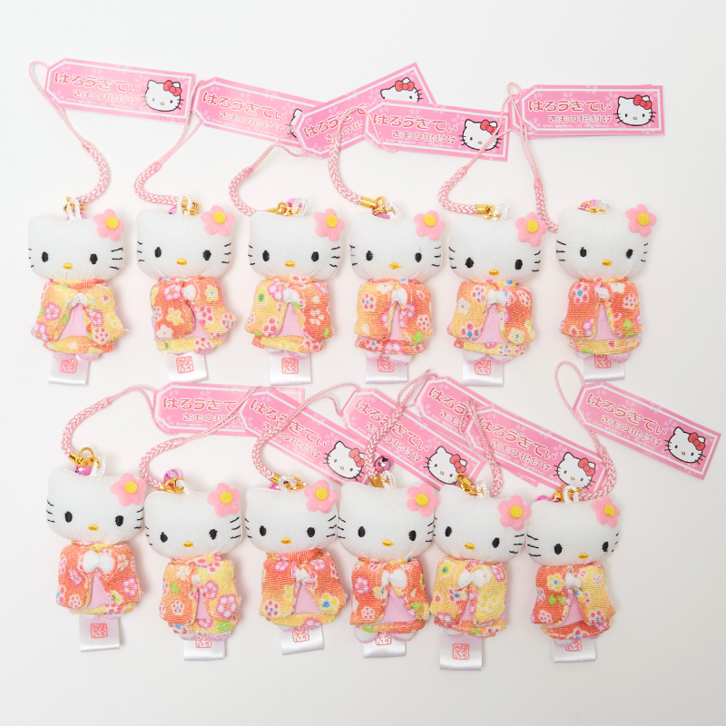 はろーきてぃ きもの根付 12個組 ウエダウェブ