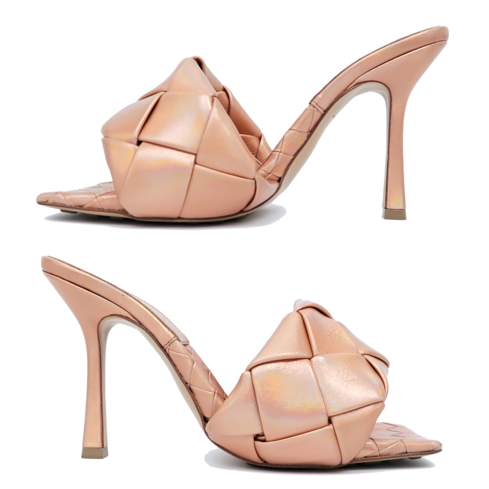 名東】【BOTTEGA VENETA】ボッテガ ヴェネタ リド ミュール メタリック