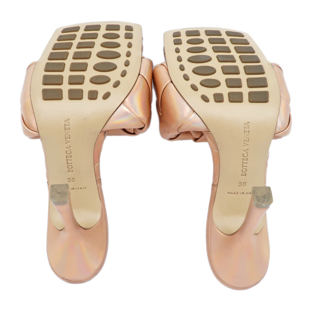 名東】【BOTTEGA VENETA】ボッテガ ヴェネタ リド ミュール メタリック