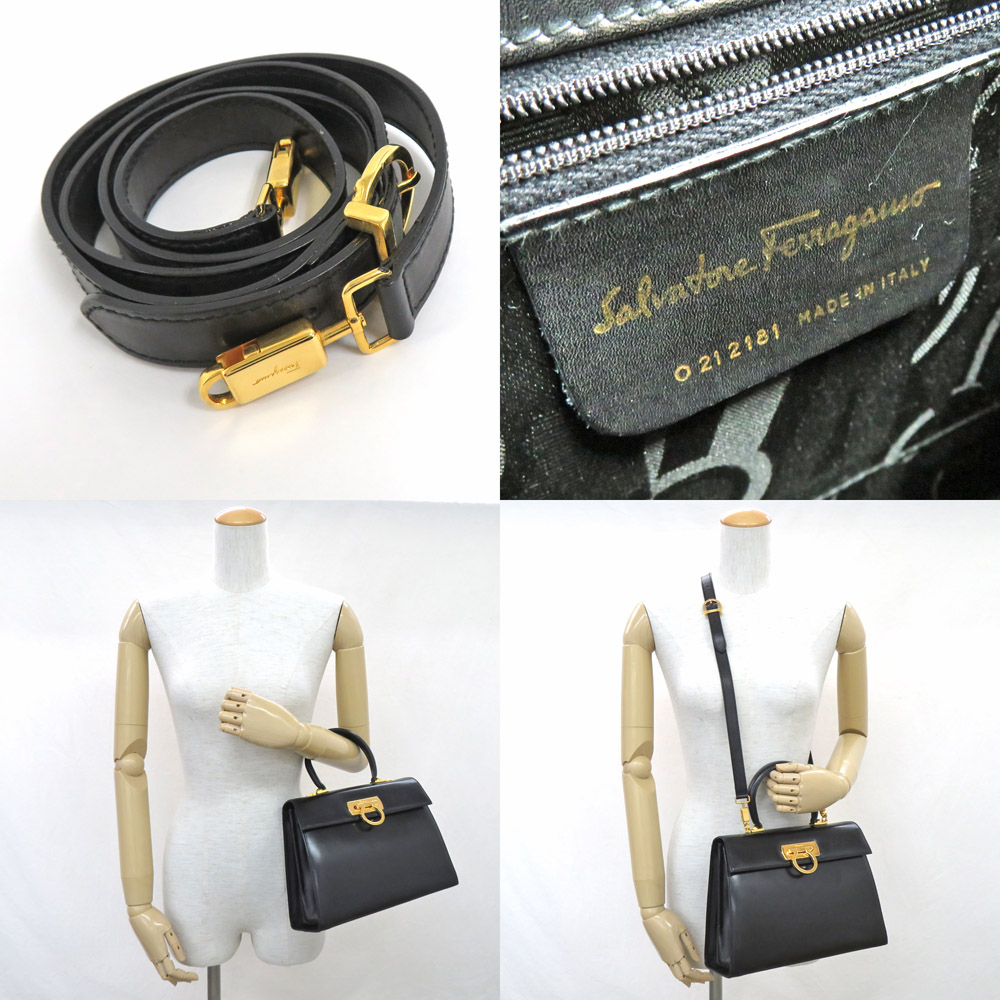 名古屋】【FERRAGAMO】フェラガモ ガンチーニ 2wayバッグ レザー