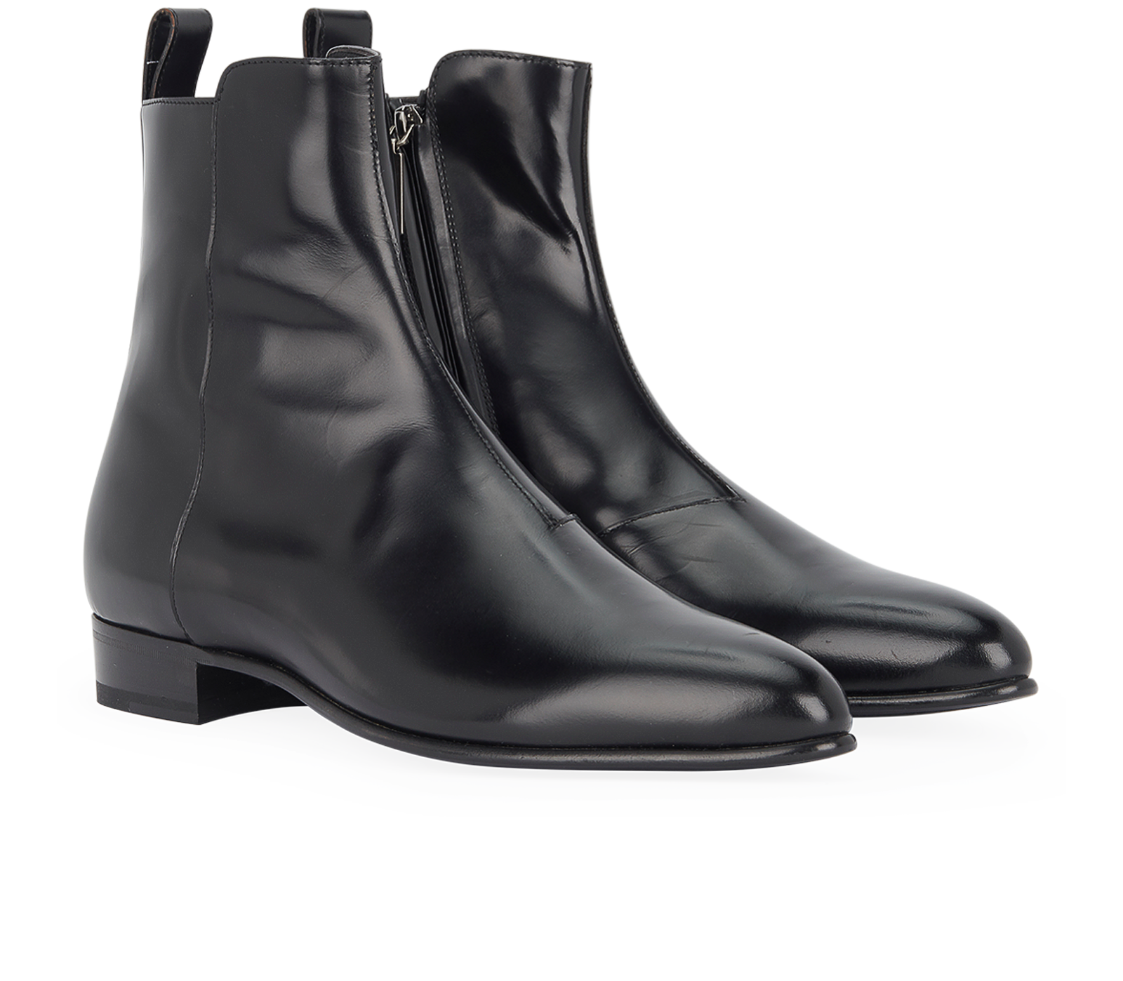 Pre-loved Saint Laurent Wyatt Zipped Boots - £350