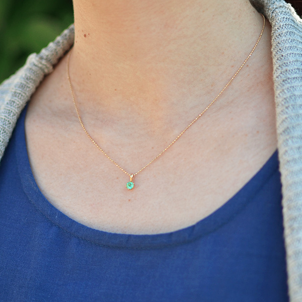 K18 オクタゴン エメラルド ペンダントトップ[商品番号:PN0647] | umu