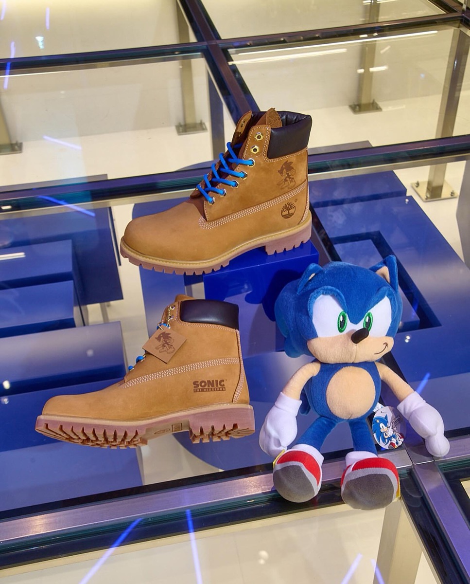 Timberland x SONIC THE HEDGEHOG 世界30足限定イエローブーツなどが