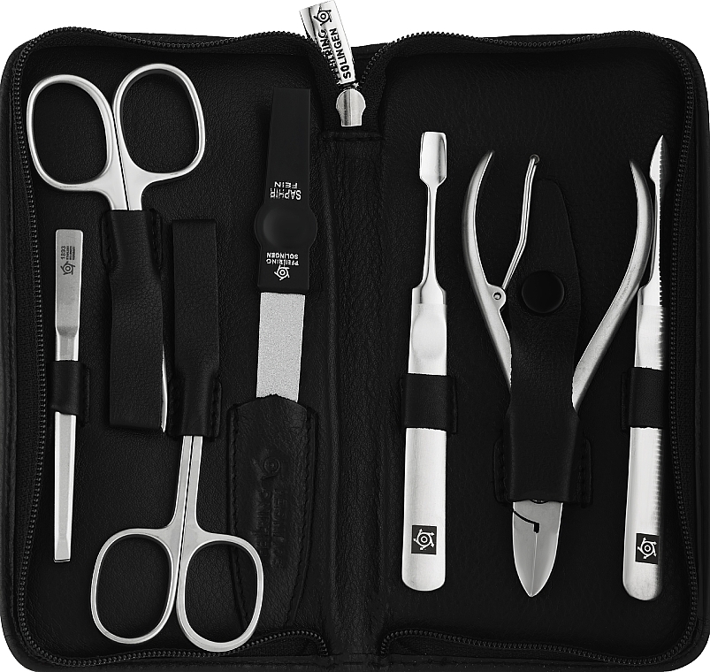 Pfeilring Solingen - Manicure Set, 7 pcs, black | MAKEUP