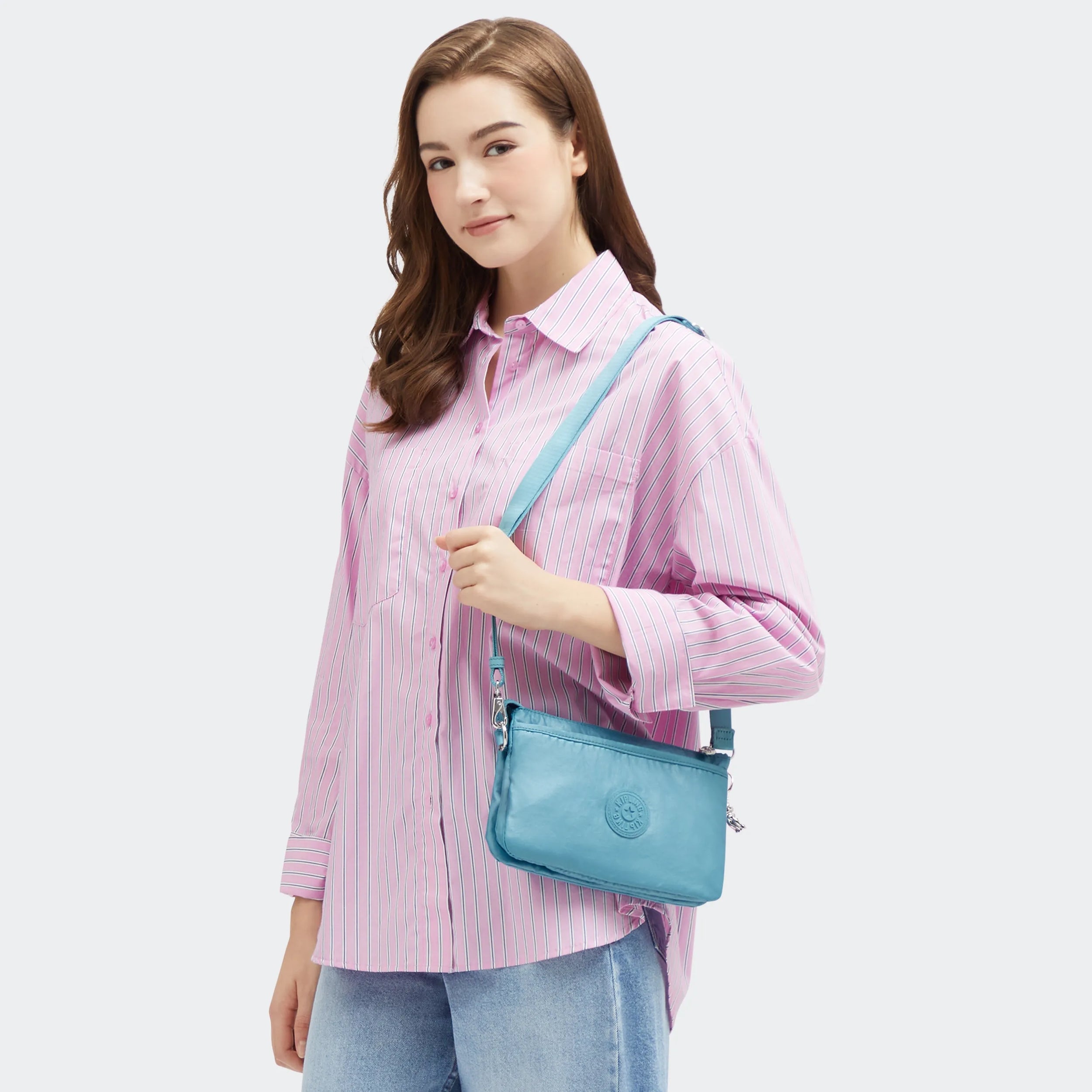 Riri Studded Metallic Crossbody Bag