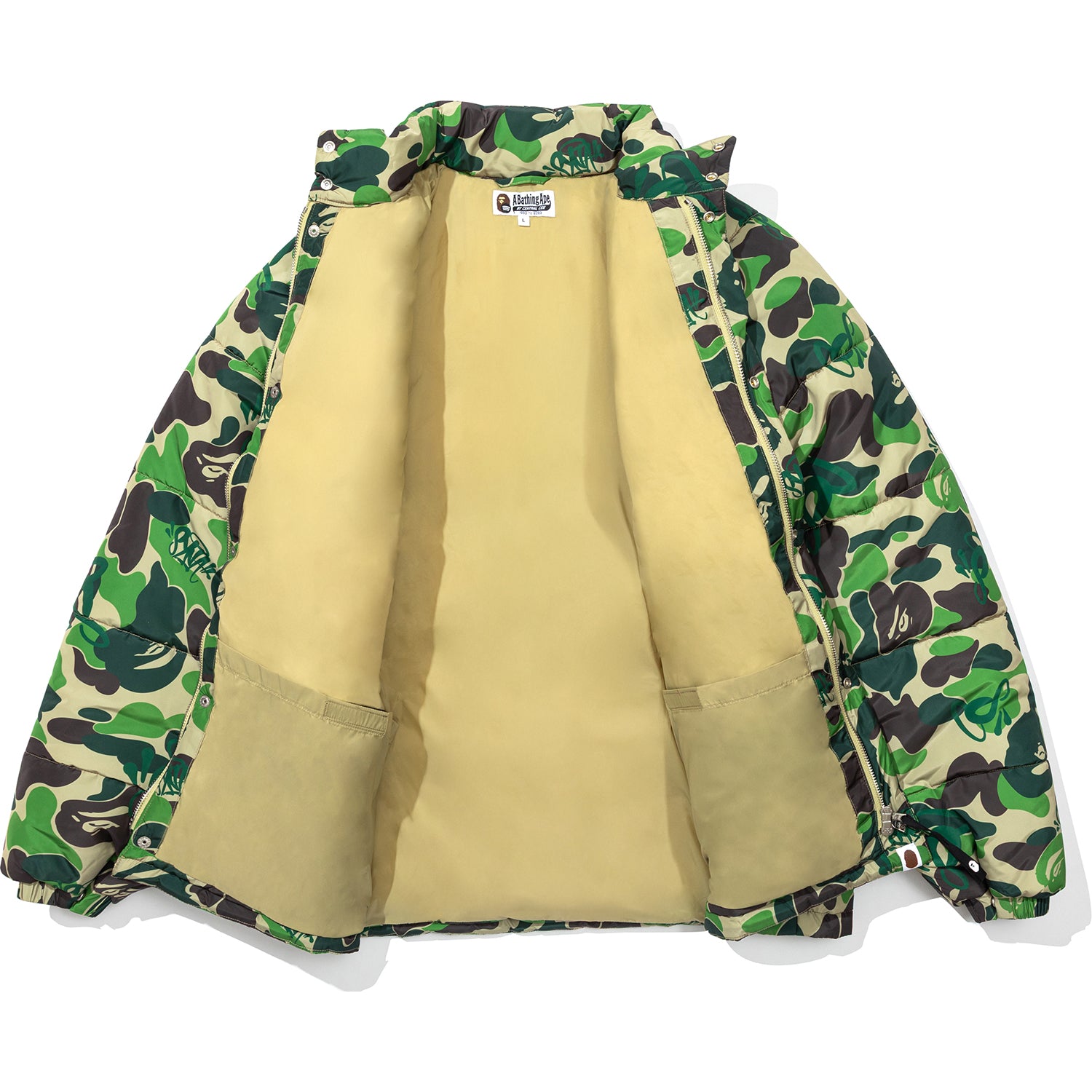 BAPE X SPOTIFY BY CENTRAL CEE CAMO PUFFER JACKET MENS – us.bape.com
