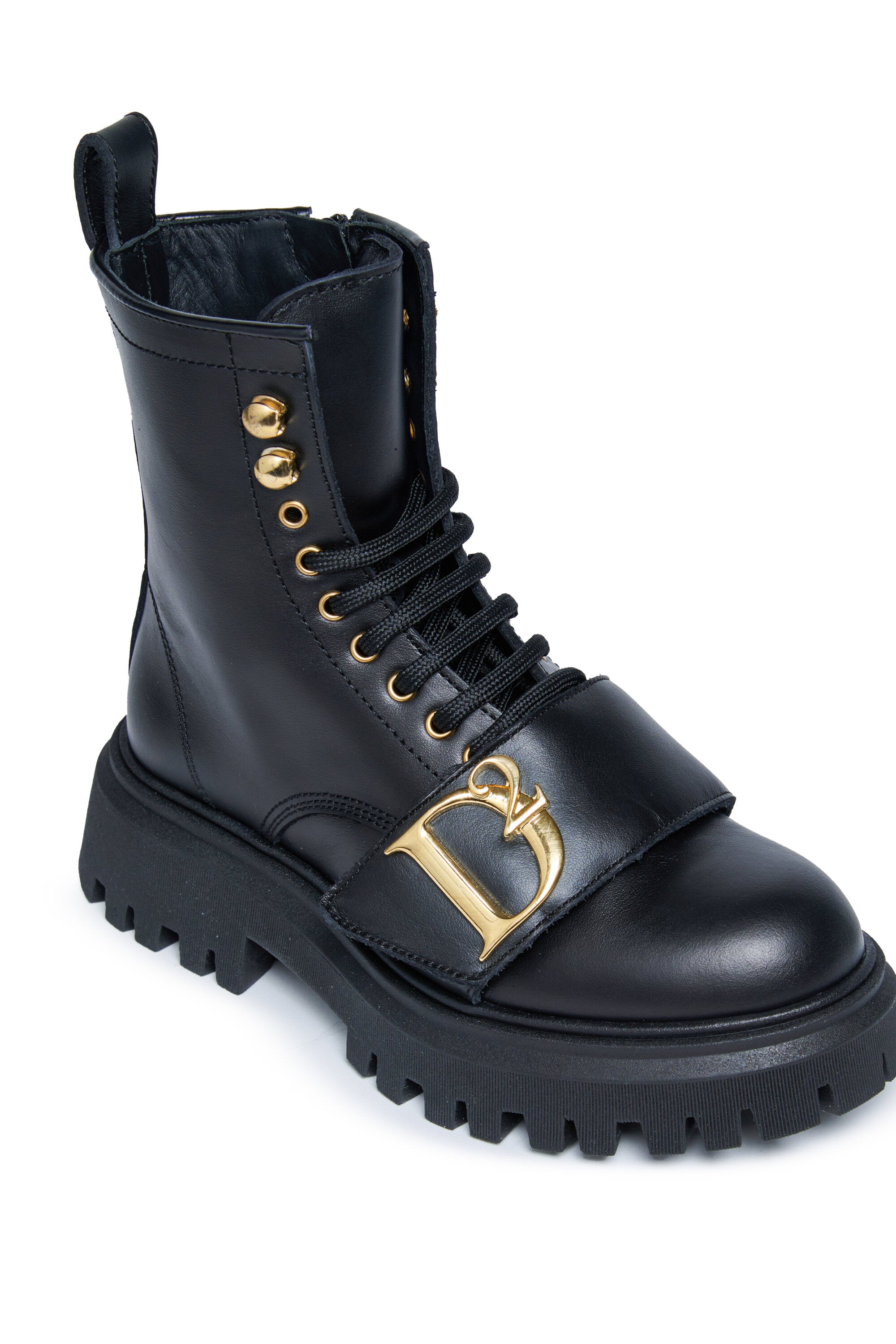 DSQUARED2 Statement lace-up boots with logo | BRAVE KID