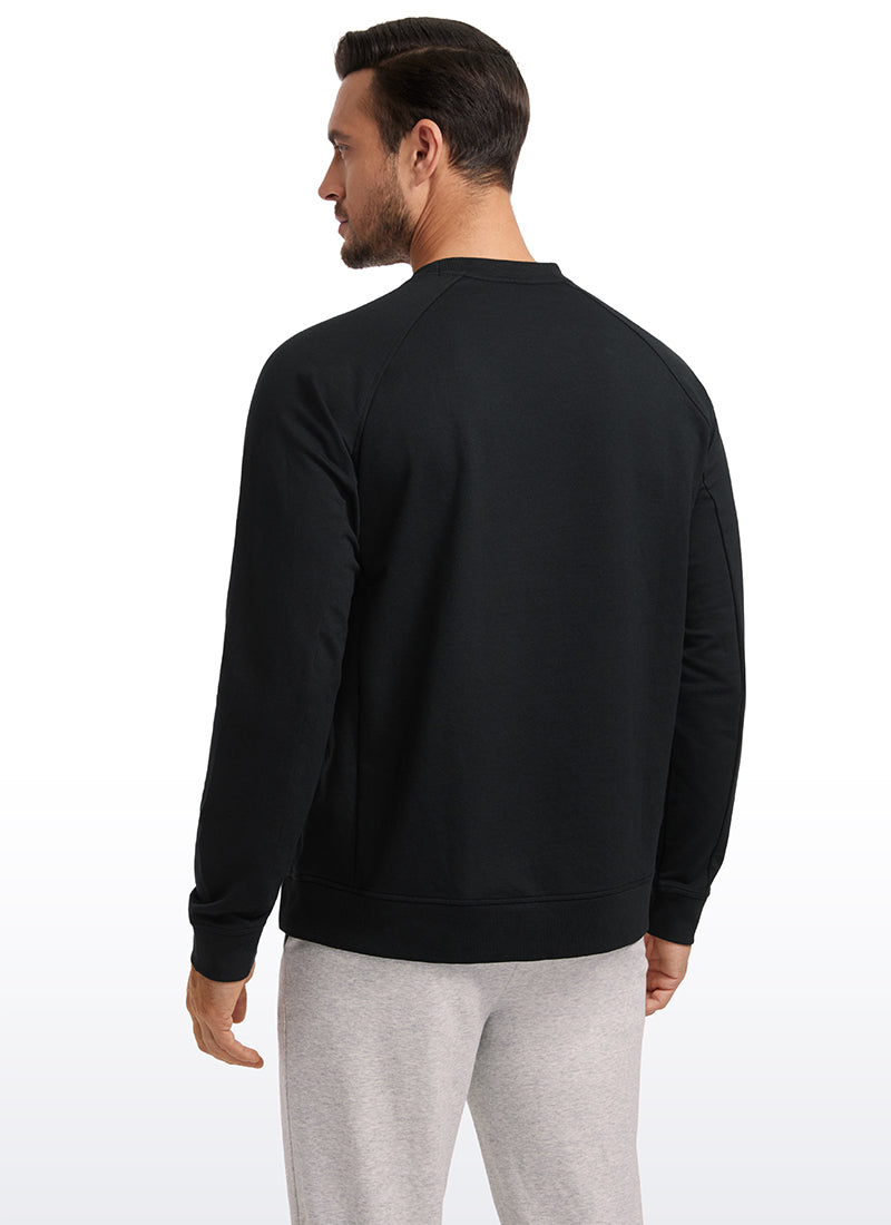 CRZ YOGA Men's Train Classic Fit Pullover Sweatshirts Long Sleeves