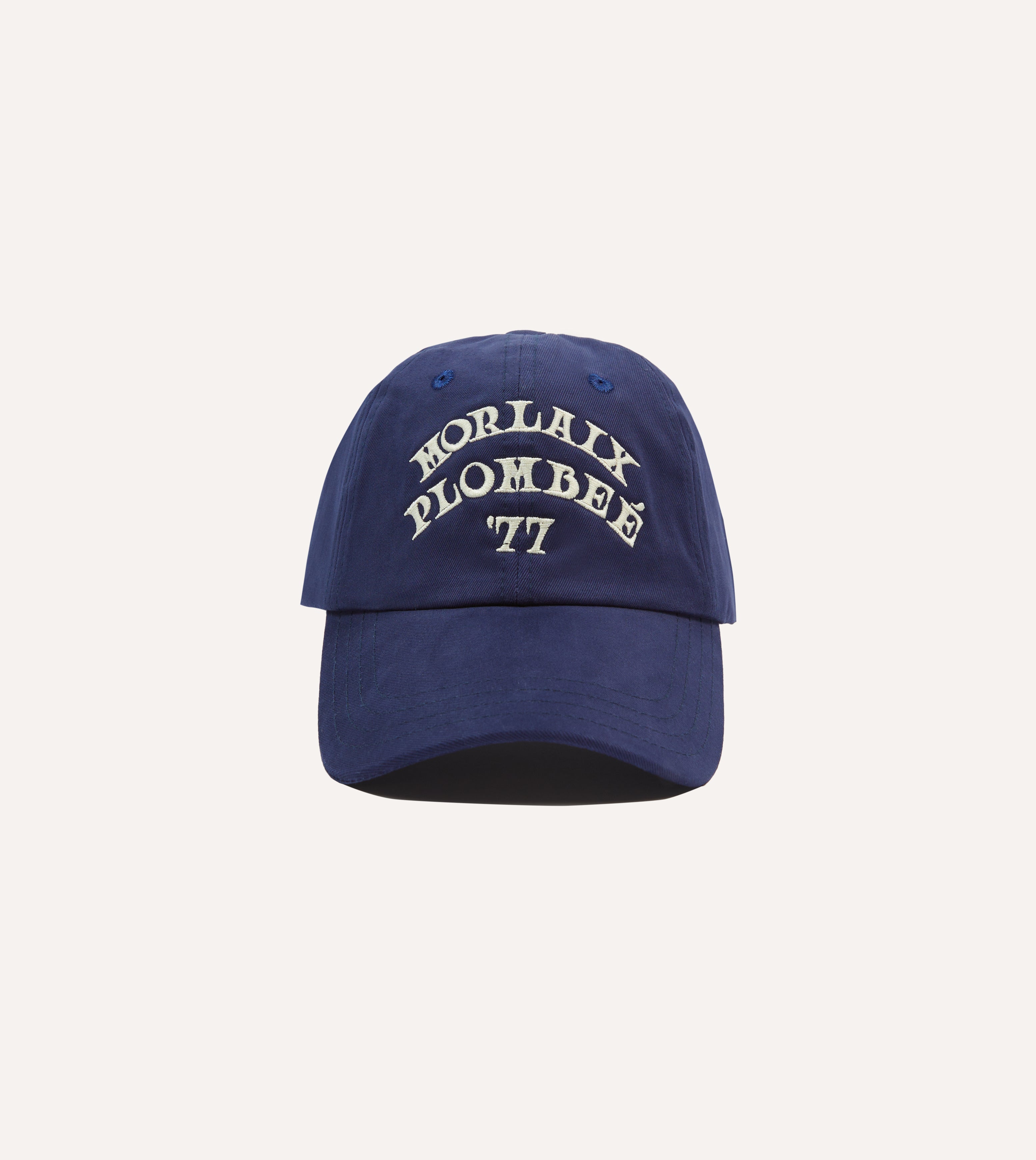 Navy Morlaix Plombeé '77 Cotton Twill Baseball Cap – Drakes US