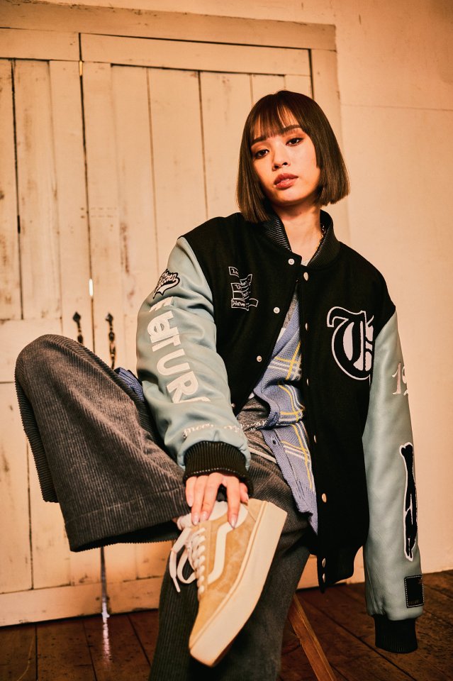 22aw] EFFECTEN(エフェクテン) / utility team varsity jacket