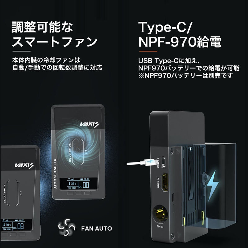 Vaxis ATOM 500 SDI 画像転送機 トランスミッター 屋外利用可能 DFS