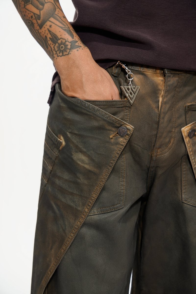 Gozai Vintage Brown Waxed Baggy – Valabasas