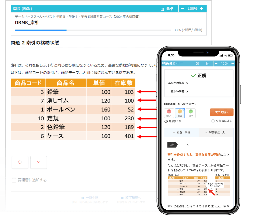 データベーススペシャリスト 合格コース【2026年合格目標】 - スマホで