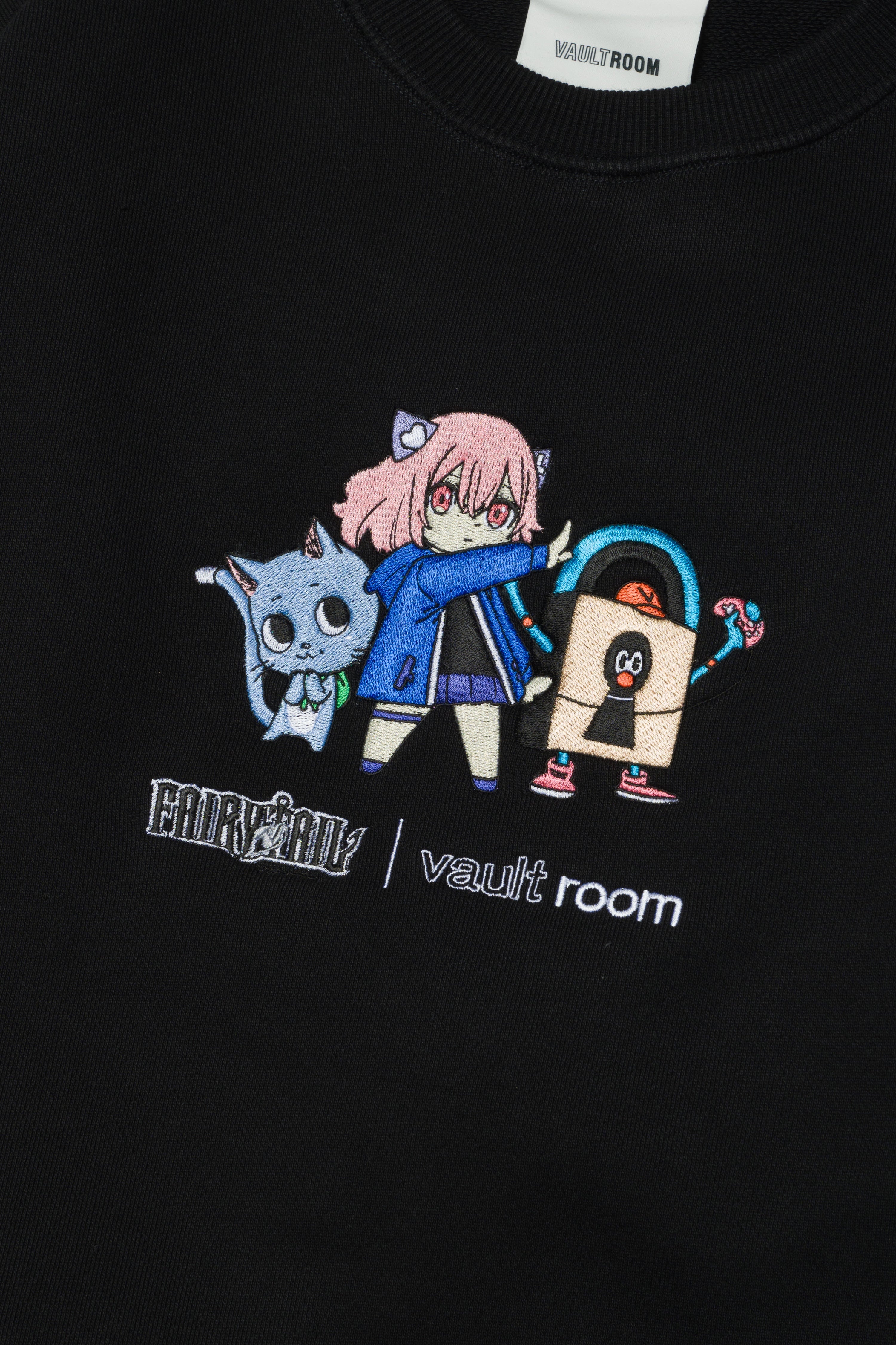VR × nqrse × HAPPY CREWNECK / BLACK – VAULTROOM