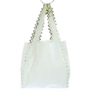 スカラップ トートバッグ ハンドバッグ レザー ブラック（2024/05/05