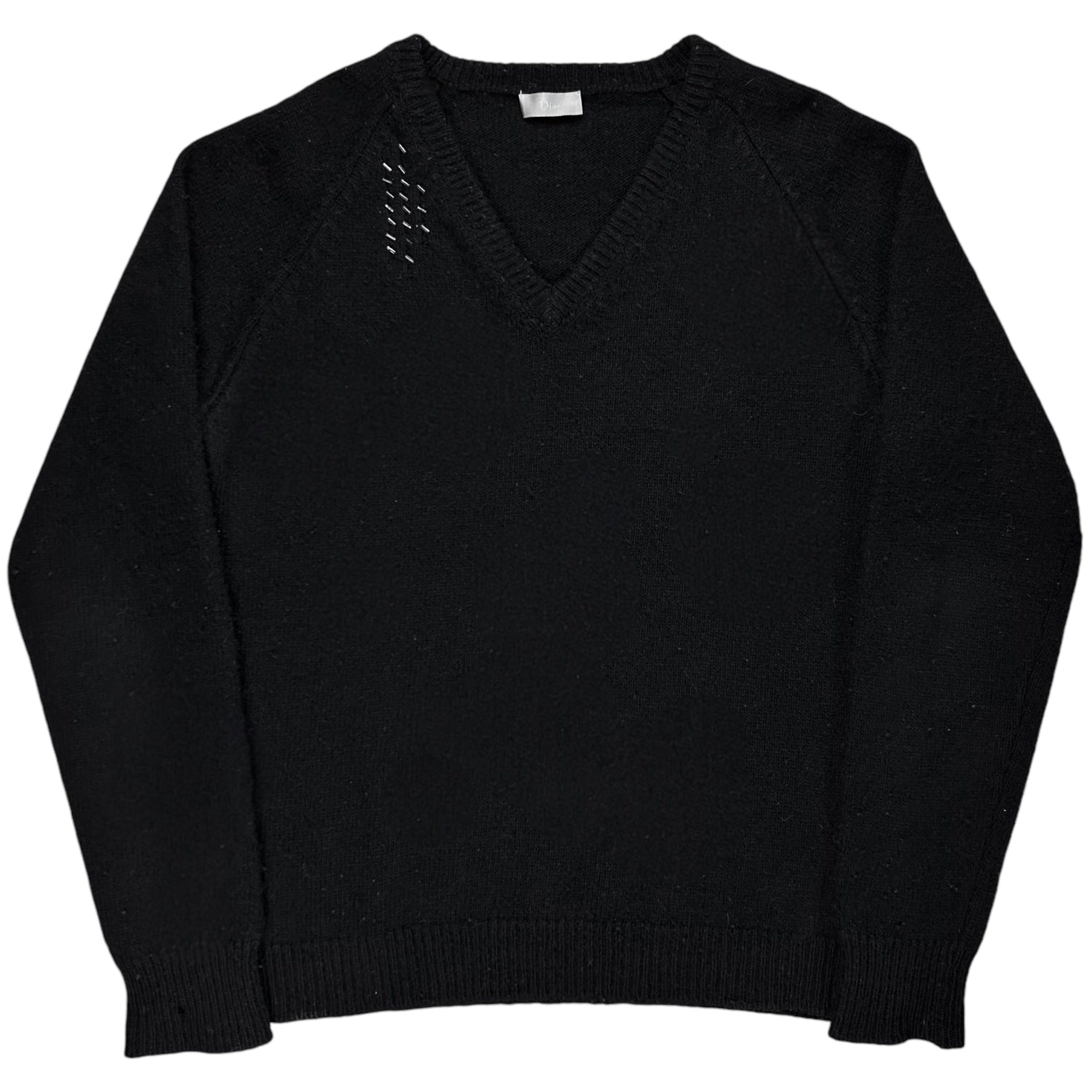 Dior Homme Embellished V-Neck Sweater - AW05 – Vertical Rags