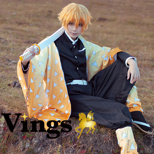 鬼滅の刃 衣装】 アニメ 豪華版 我妻善逸（あがつま ぜんいつ） 風