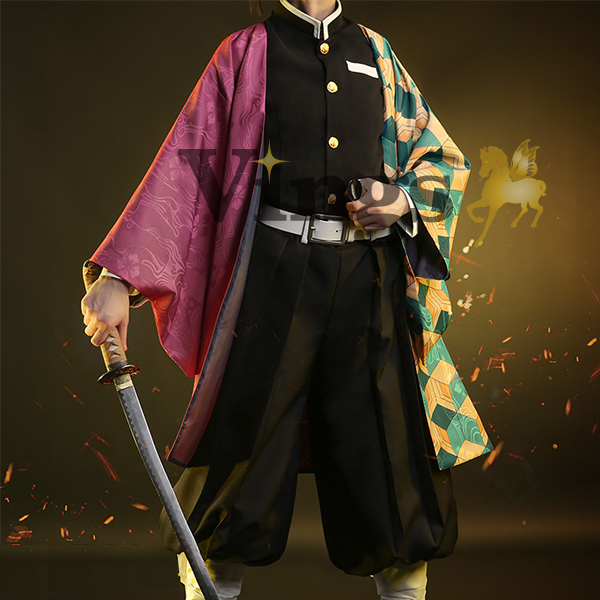 鬼滅の刃 衣装】 アニメ 豪華版 冨岡義勇(とみおかぎゆう) 風 コスプレ