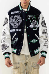 First Row Navy All Field The Best Never Rest Varsity jacket – VIP