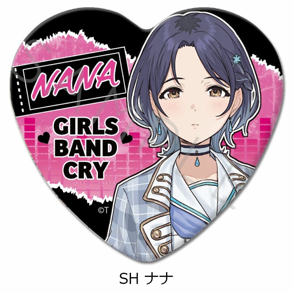 TVアニメ『ガールズバンドクライ』第2弾 ハート型缶バッジ SH (ナナ