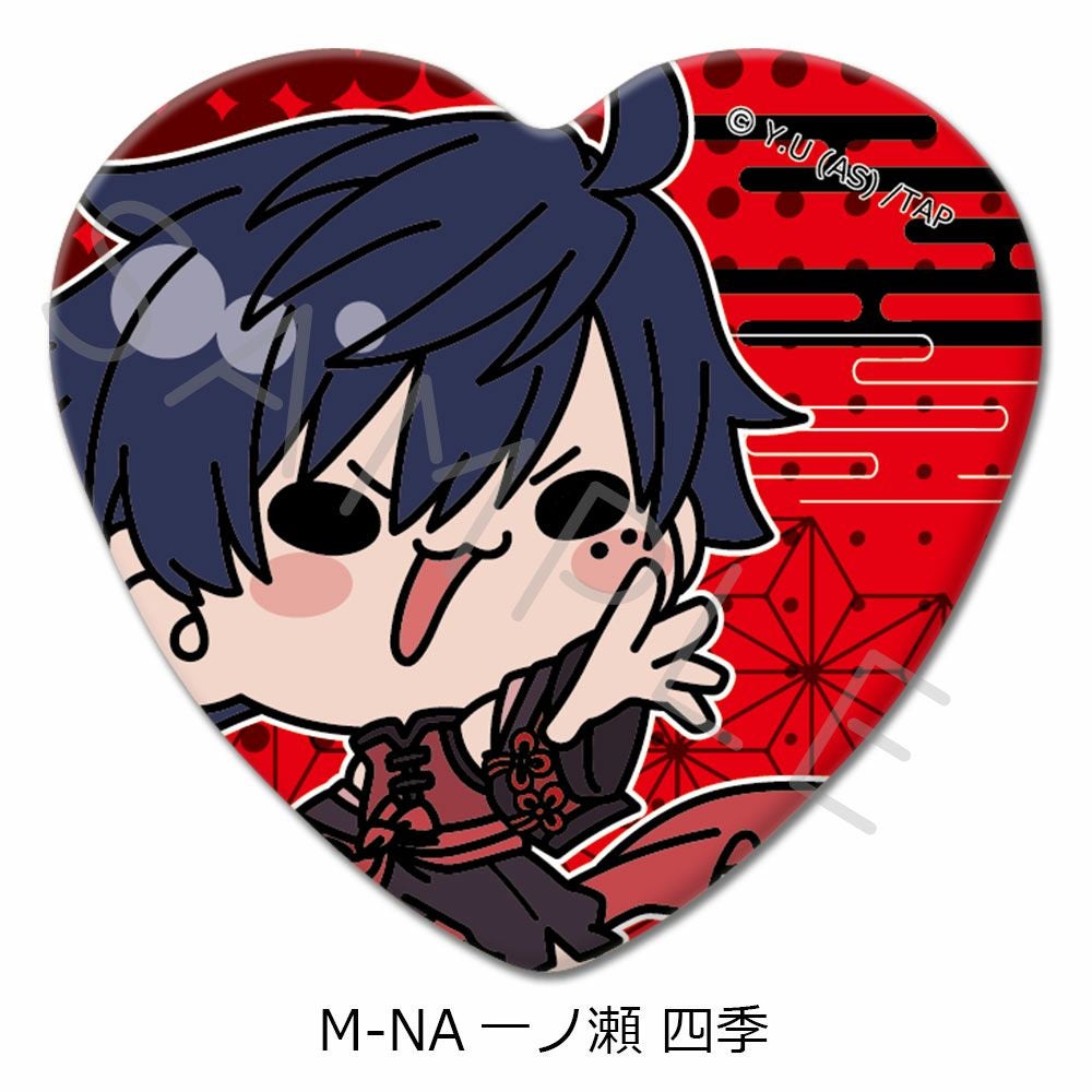TVアニメ「桃源暗鬼」第2弾 ハート型缶バッジ M-NA (一ノ瀬 四季