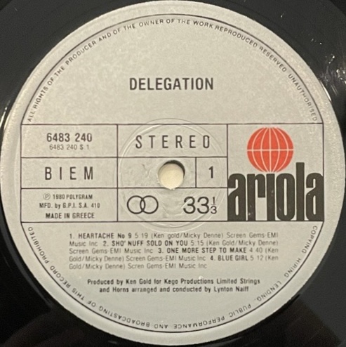 Delegation ‎｜Eau De Vie (LP)｜レコード通販｜vivrantdiscstore