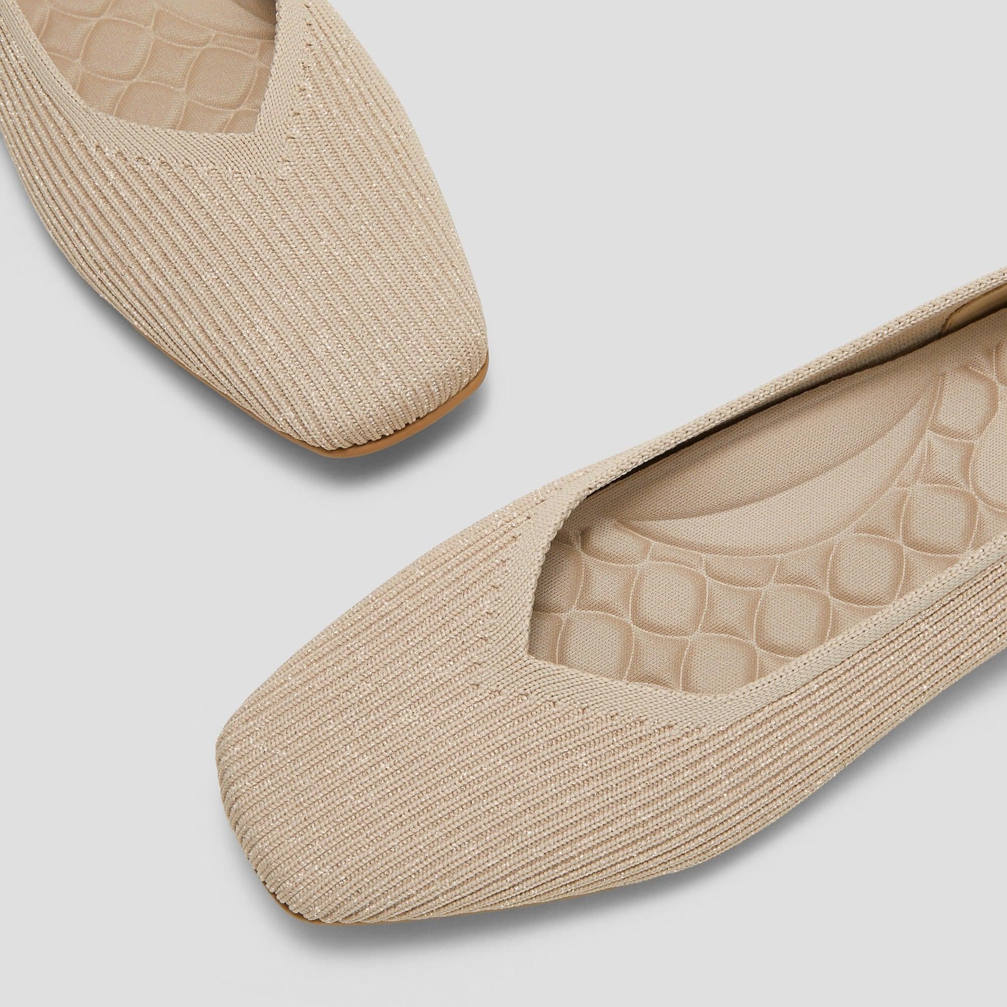 Margot™ Walker] スクエアトゥ 超軽量 厚底 フラットシューズ – VIVAIA