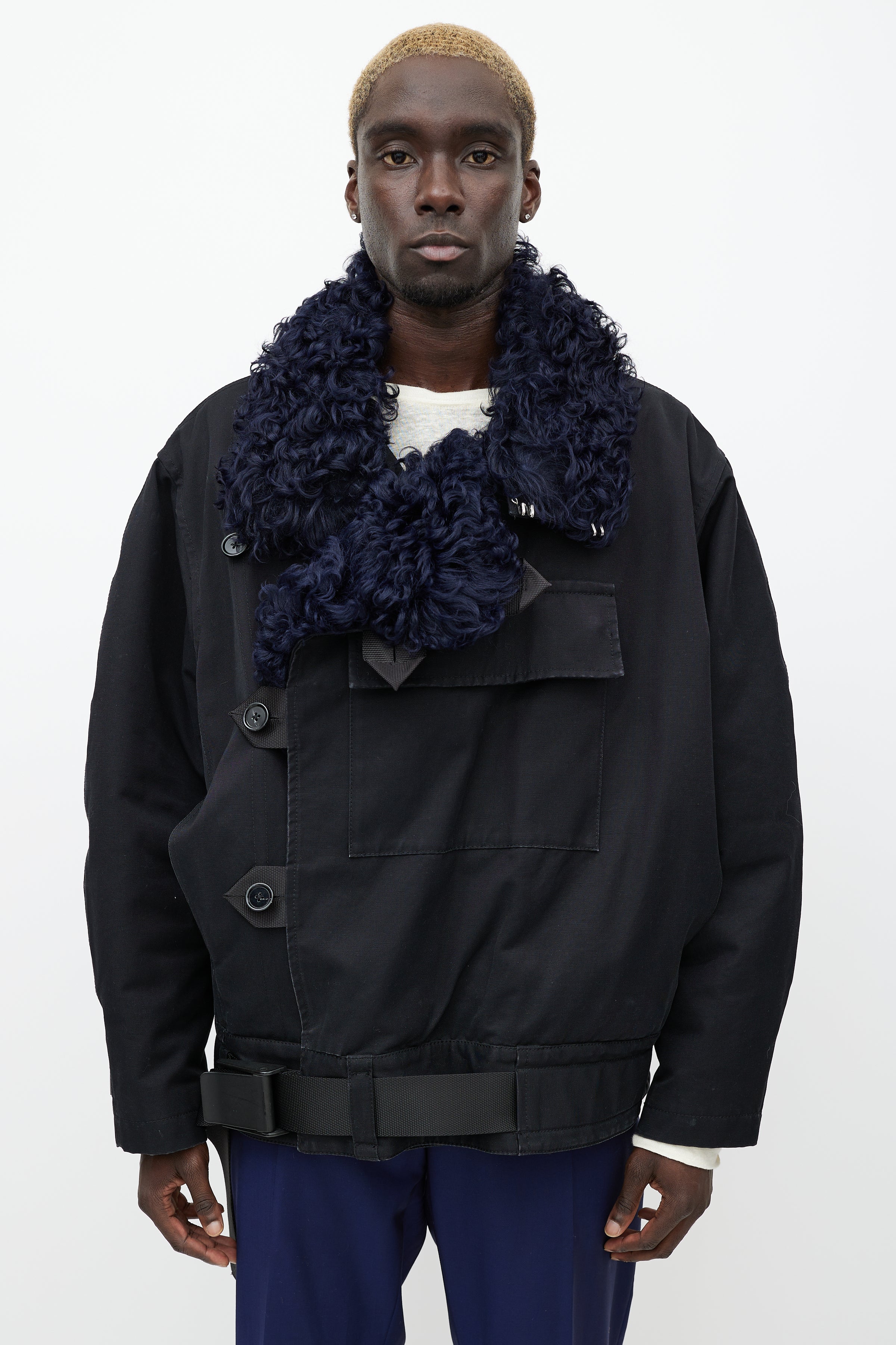 Acne Studios // Black & Navy Cees Utility Jacket – VSP Consignment