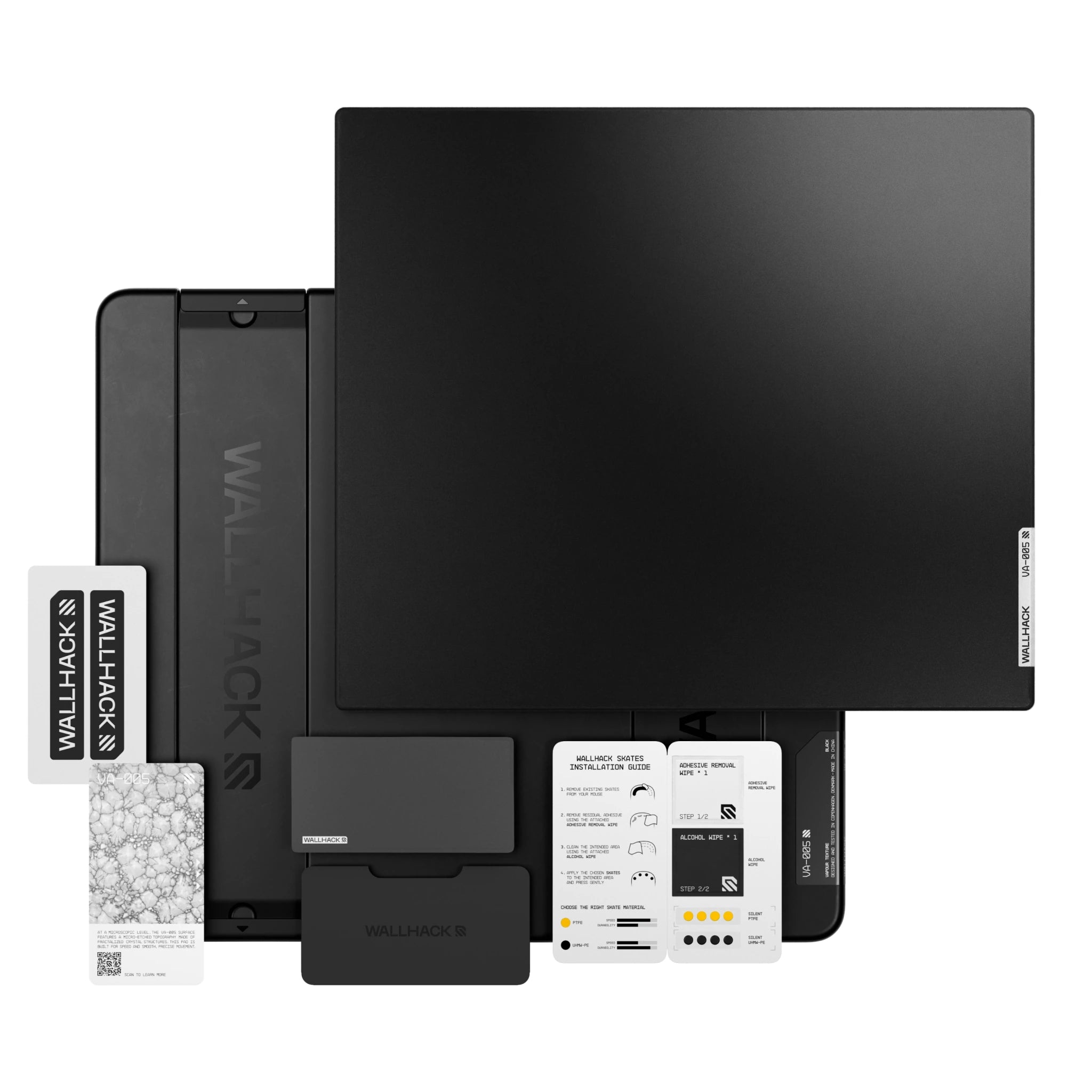 VA-005 Black Glass Gaming Mousepad | Wallhack