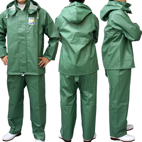 マリンエクセル グリーン ジャンパー上下セット ｜ 漁師カッパ専門店