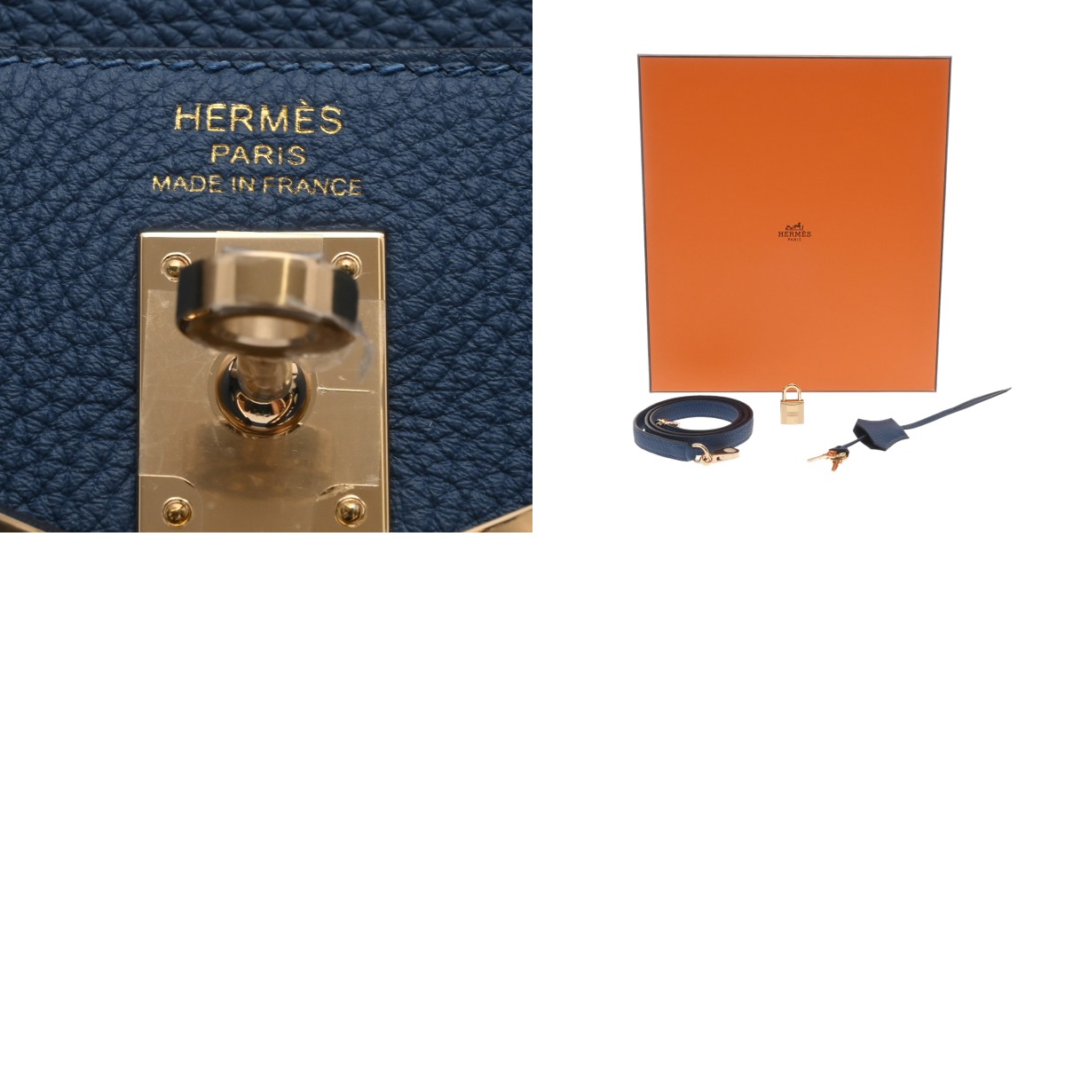 エルメス ケリー 25 内縫い ブルータイ トゴ レディース バッグ 【未