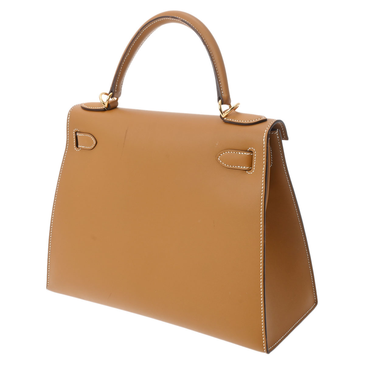 エルメス ケリー 28 外縫い ナチュラル/ゴールド金具 ヴォーシャモニー