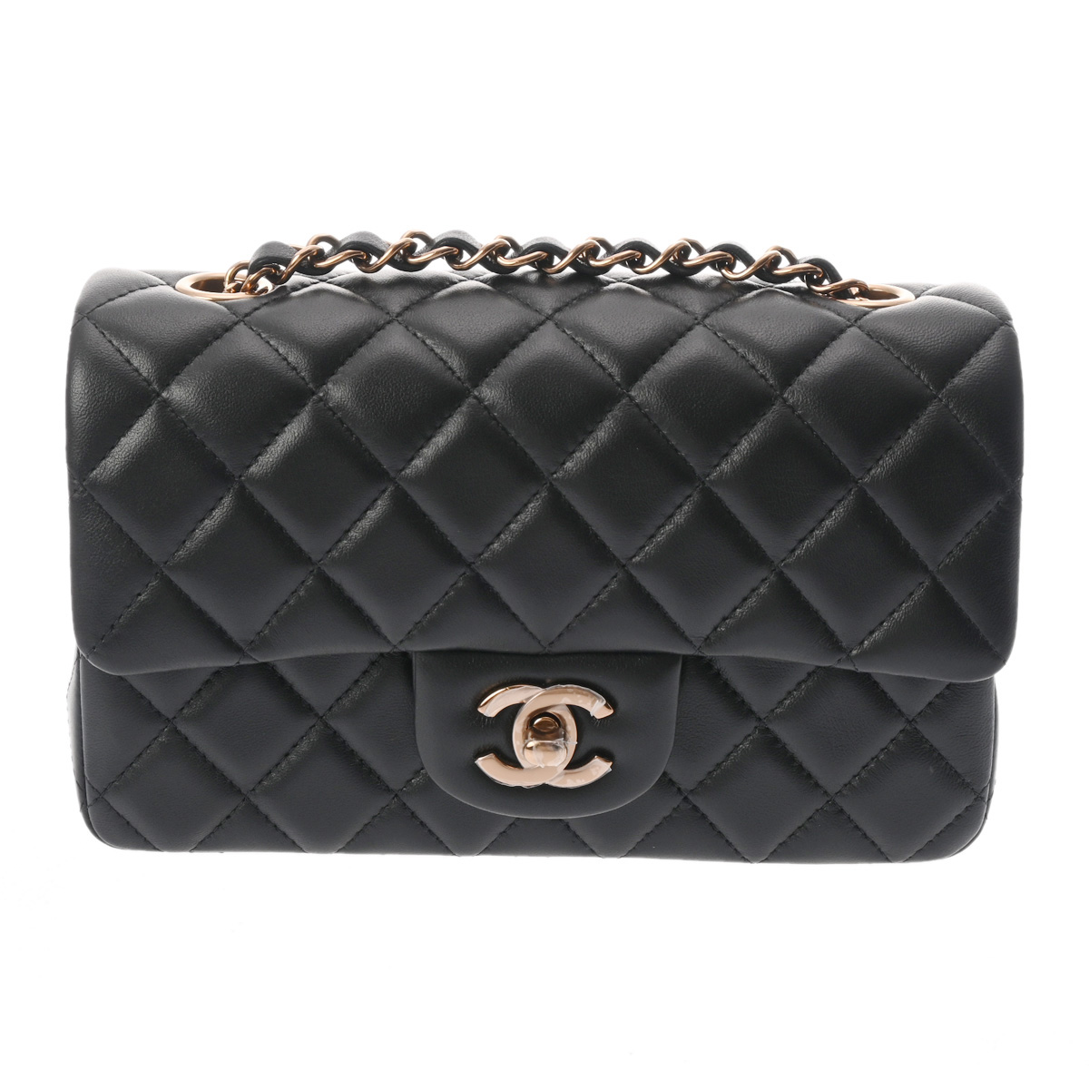 シャネル ミニ クラシック ハンドバッグ 20cm ブラック A69900