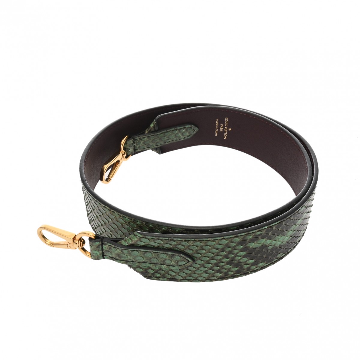 ルイ ヴィトン ショルダーストラップ グリーン パイソン ユニセックス