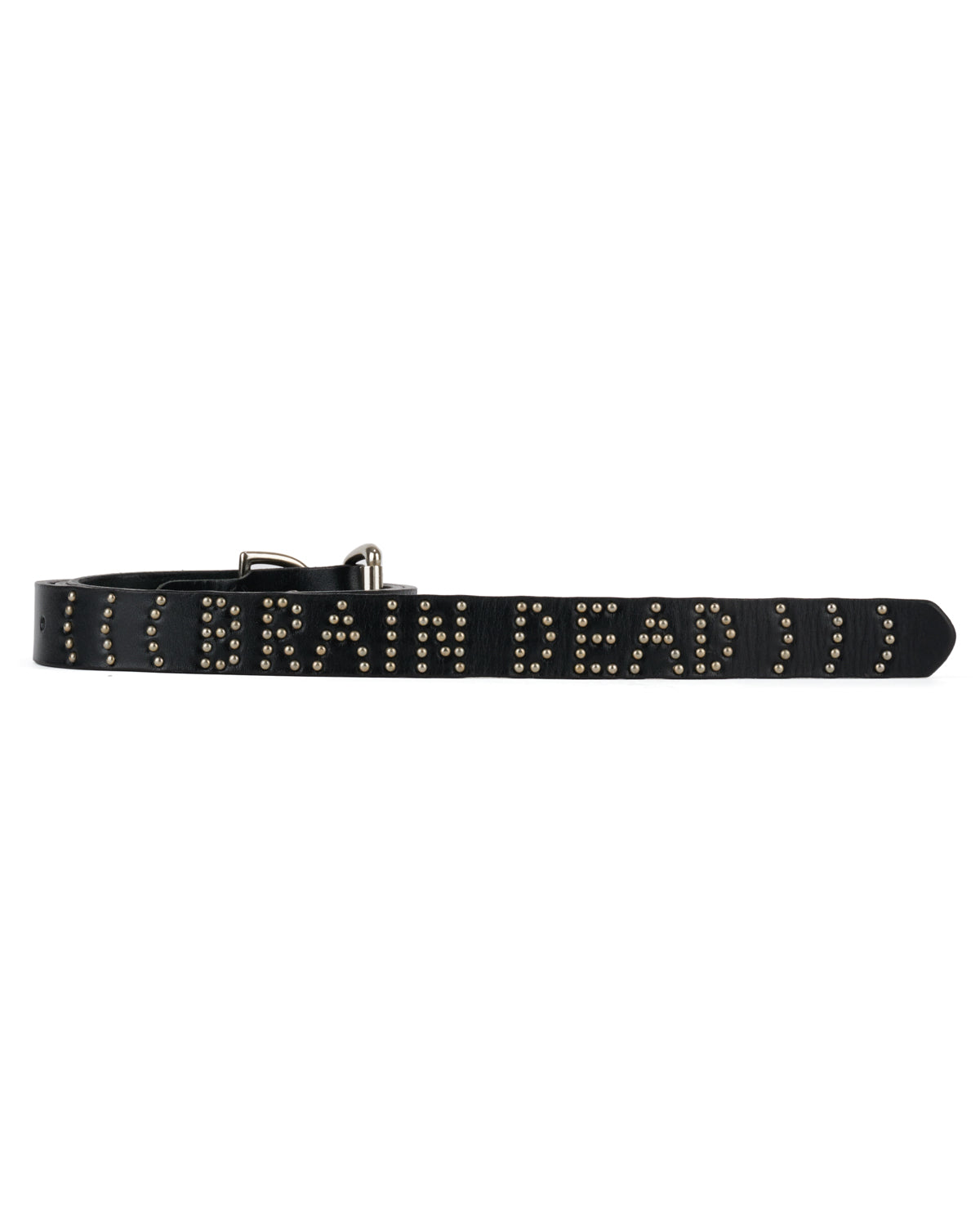 Brain Dead x Hollywood Trading Co Studded Skinny Belt - Black