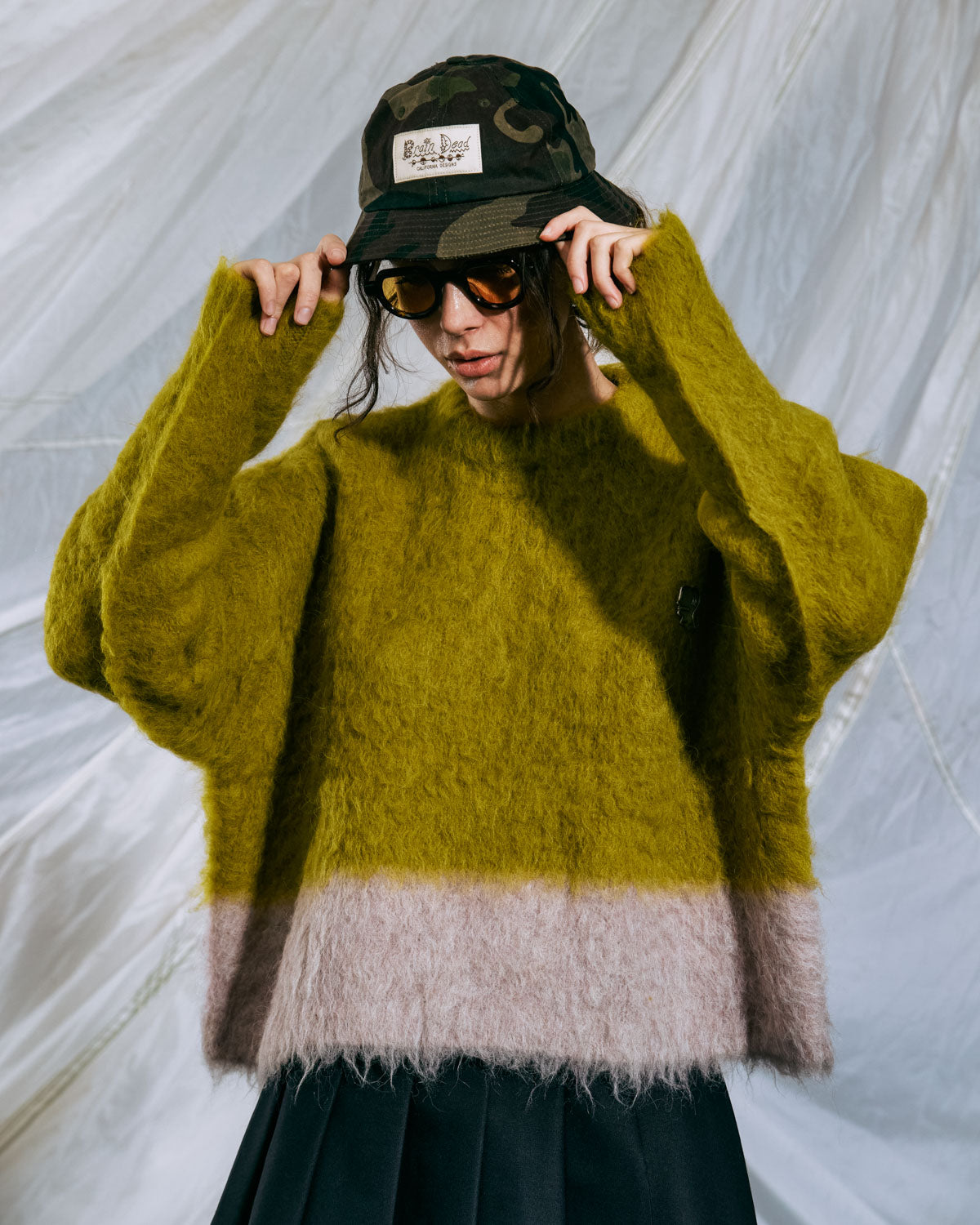 Super Hairy Boxy Knit Sweater - Lime – Brain Dead