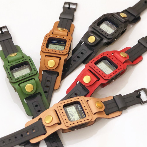 Gショックをドレスアップできる、ハンドメイドのレザーケースが面白い