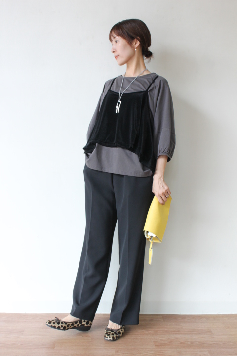 Anna Kerry メッシュベロアキャミソール