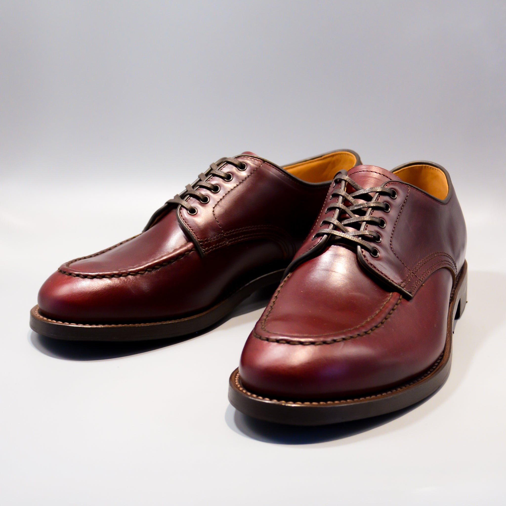 15078 HEAVY STITCHING MOC TOE BURGUNDY – WHEELROBE