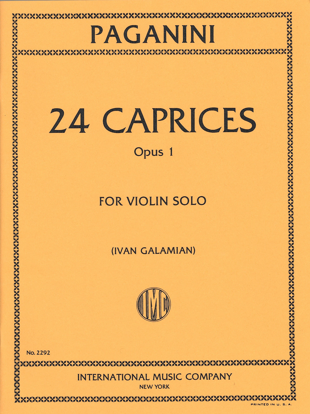 パガニーニ：24の奇想曲 作品1 24のカプリス（Violin.ソロ）／24