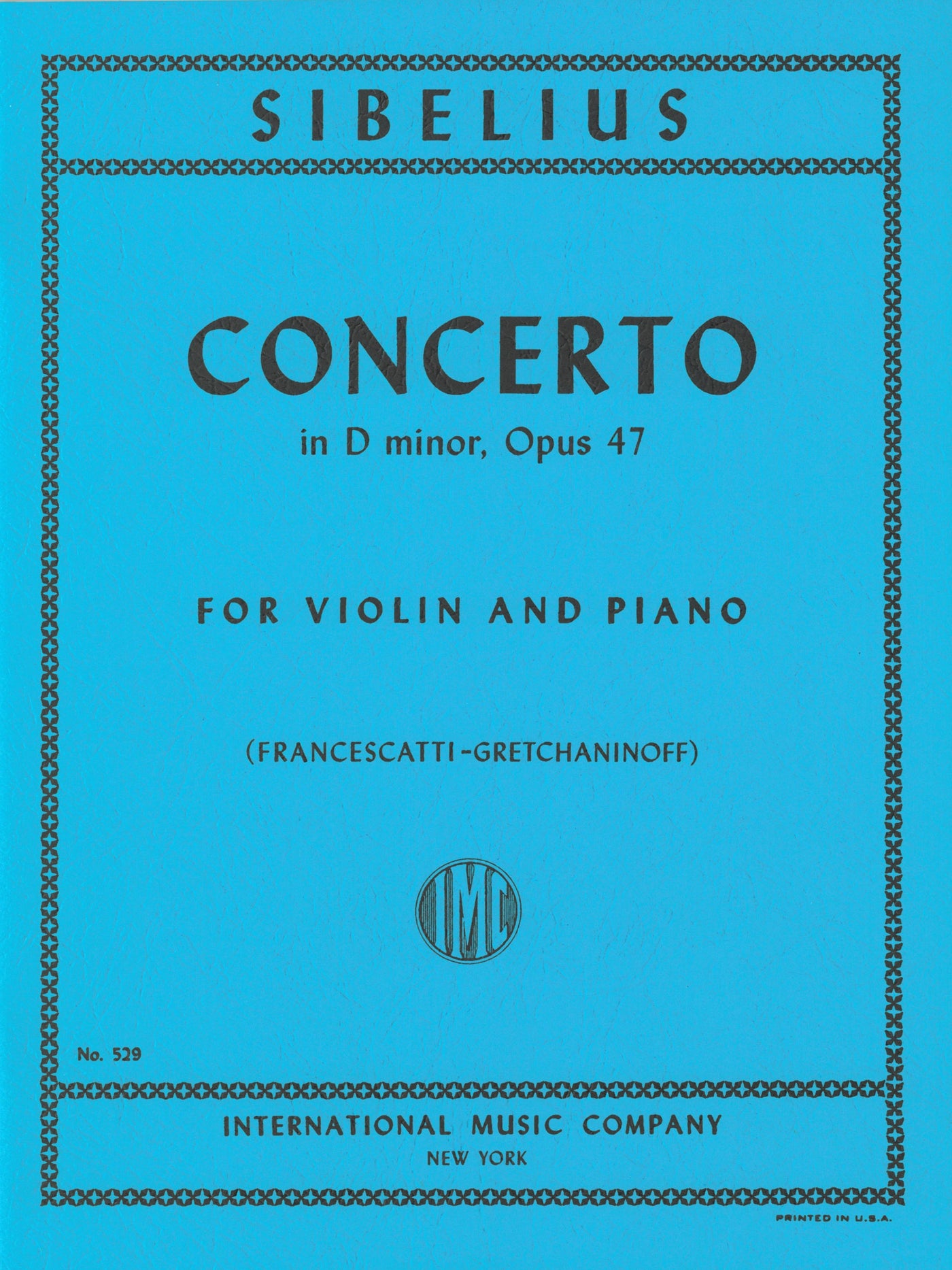 ヴァイオリン協奏曲 ニ短調 Op.47（ヴァイオリンソロ）／Violin