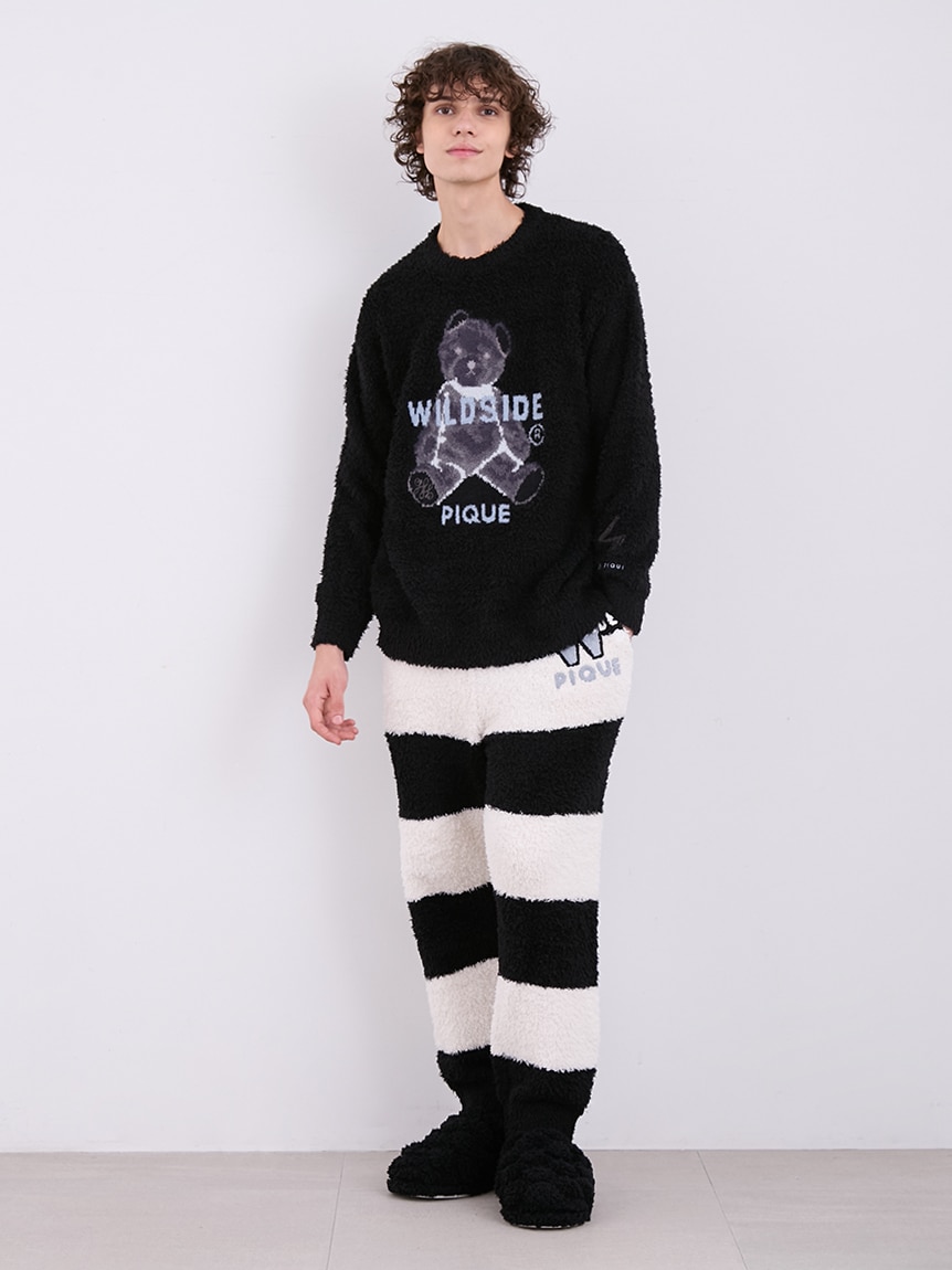 WILDSIDE × GELATO PIQUE Bear JQD Pullover(S-Mサイズ相当 Black