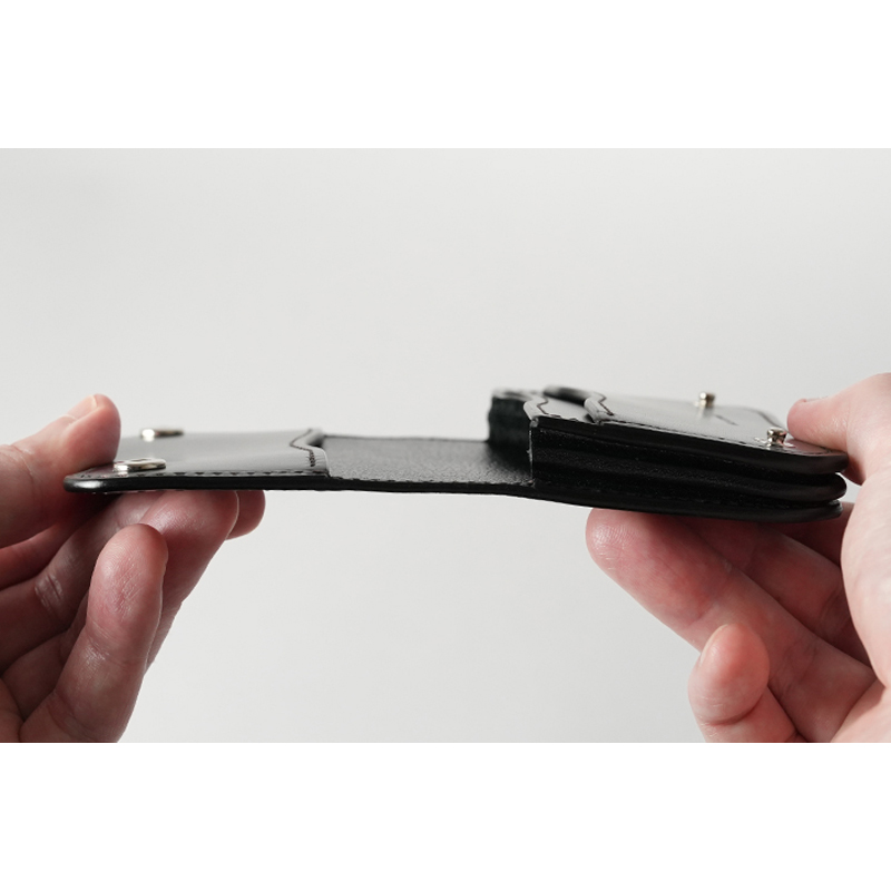 ホック付き名刺入れ《ジェネラル2》サドルプルアップ｜WILDSWANS