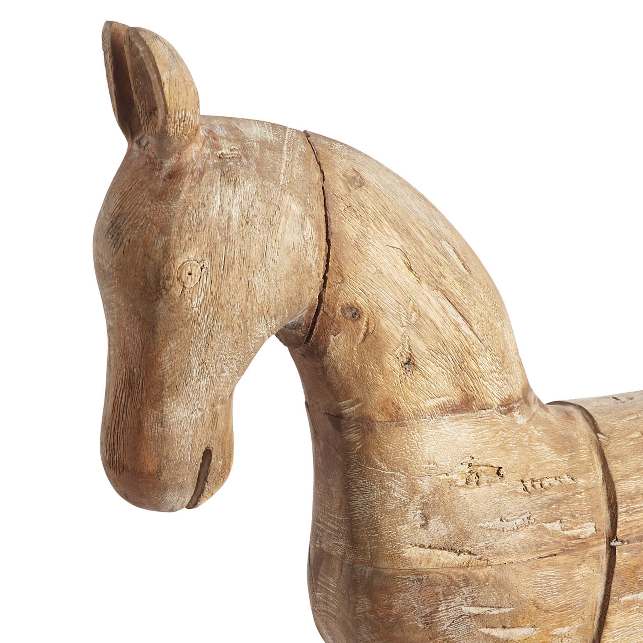 Hand-Carved Trojan Horse on Stand | Wisteria