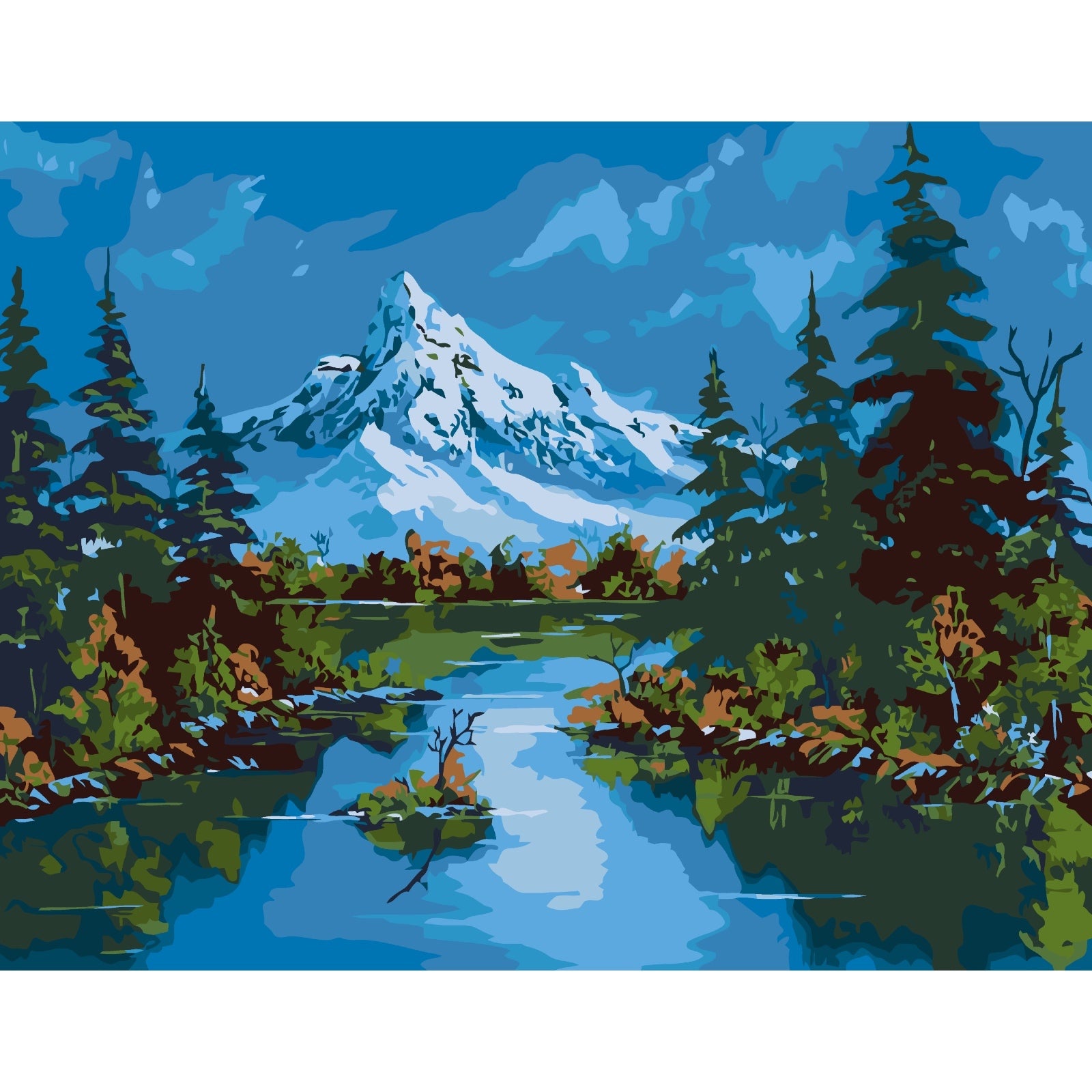 Mountain Landscapes – Paint by Numbers Kit | Artwille | 14x18 inch