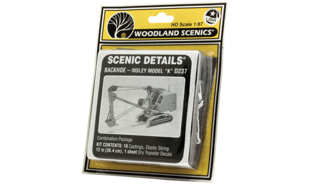 Back Hoe (Insley Model K) HO Scale Kit - Woodland Scenics