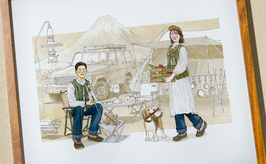 似顔絵作家：nokami|似顔絵ウェルカムボードのWORLD1（ワールドワン）