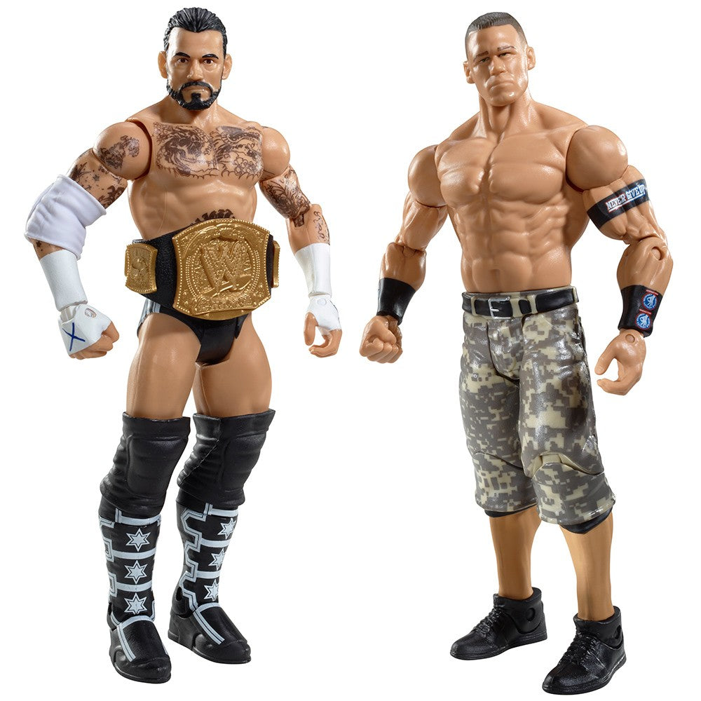 CM Punk vs. John Cena (with WWE Championship) WWE Twin-pack Series